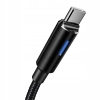 Kabel USB typ-C 1,5m z auto wyłączaniem czarny